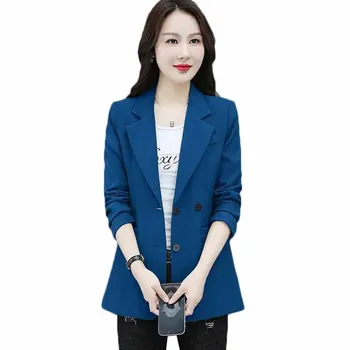  Femei Sacou Coreea Casual Slim Sacouri Jachete de Munca Haina de Îmbrăcăminte de Moda Toamna Cariera Femei Sacou Office Lady Îmbrăcăminte exterioară 3XL
