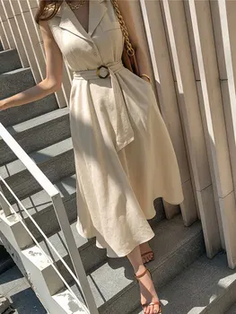  JXMYY 2022 Noua Moda de Vară Talie Fusta Retro Hepburn Temperament Elegant Rochie fără Mâneci Fusta Femeilor