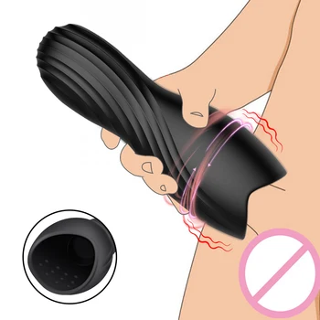  De sex masculin Masturbator Cana cu 10 Moduri pentru Stimularea Penisului Buzunar Pizde 3D Texturate sex fara preludiu sex Masculin Stroker Jucărie pentru Adulți SexToys pentru Bărbați