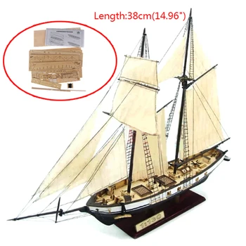  1:130 Navigatie DIY Nava de Asamblare Model Clasic Barca de Lemn Decor Lemn