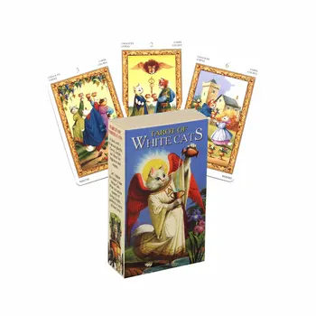  Noul engleză Cărți de Tarot de Agrement de divertisment Soarta Șah Joc de Cărți de Tarot de Pisici Albe Carduri Este în Valoare de Având