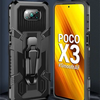  Poco X3 Pro NFC Caz Clemă de Curea Înapoi Huse Pentru Xiomi Xiaomi Pocophone Pocox3 Pro NFC Poco X 3 Pro Funda la Șocuri Coque Shell