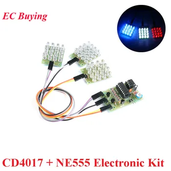  CD4017 + NE555 Flash Explozii de Lumina-LED intermitent Suite Auto DIY de Învățare Electronice Kit Strobe Producție de Module de Proiectare