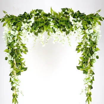  1 buc Mătase Wisteria Viță de vie de Flori Artificiale Ivy Nunta Arc Decoratiuni Ghirlanda Home Garden Decor Perete Fals de Flori Rattan