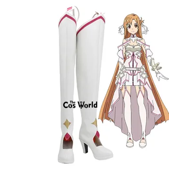  Sword Art Online Alicization Războiul de lumea Interlopă Yuuki Asuna Anime Personaliza Cosplay Pantofi cu Toc inalt, Cizme