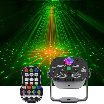  Lumini Disco RGB LED Laser Etapă Fascicul de Lumini Sunet Activat DJ Party cu Lumini Stroboscopice Efect Flash Usb Putere Lampa Proiector