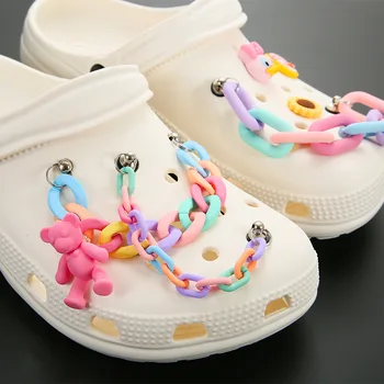  Curcubeu Mix de Pantofi Lanț de Pantofi de Crocodil Acrilice Accesorii Rășină de Pantofi de Decorare pentru Femei Fete Pantofi Cataramă Copii Cadou Cadouri