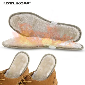  KOTLIKOFF Ține de Cald tălpi interioare încălzite Cașmir Termică Tălpi Îngroșa Moale de Iarnă Pantofi Sport Introduce Pentru Femeie Cizme Pad Unic