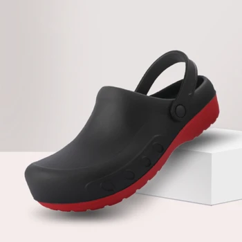  Chef Pantofi pentru Bărbați de Vară Anti-alunecare Bucătărie Pantofi Confortabil Grădină Saboți Impermeabil Sandale Plus Size Beach Sandale Platforma