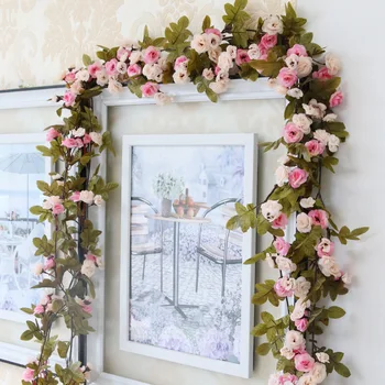 Romantic Rose Flori Artificiale De Viță De Vie Bujori Ghirlanda Pentru Nunta, Arcada De Flori De Crăciun Acasă Viță-De-Vie Cameră Decor Gradina Arc Decor