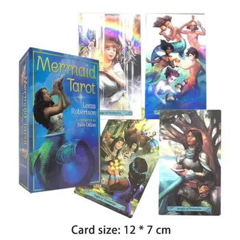  Noul Card engleză Sirena Carte de Tarot Soarta Divinație Petrecere de Familie Hârtie Joc de Cărți de Tarot Și Broșura Ghidul 12 * 7cm Tarot