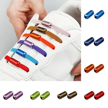  1Pairs Metal Șireturile de Blocare Nu-și lege Șireturile de Metal Dantela de Blocare Culori Bomboane DIY Adidas Kituri de Accesorii Pantofi capsule Catarama