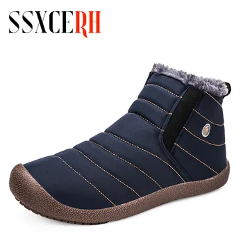  Nou Plus Dimensiune Bărbați cizme de Iarna Unisex de Calitate Cizme de Zapada Pentru Barbati Impermeabile de Iarnă Pantofi pentru Bărbați Ghete Cu Blana Barbati Pantofi