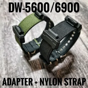  Nylon curea de ceas Pentru Casio DW-5600 DW-6900 24MM Curea Pentru CASIO G-SHOCK DW5600 DW6900 Watchband Adaptor Colorate Curea de Nylon