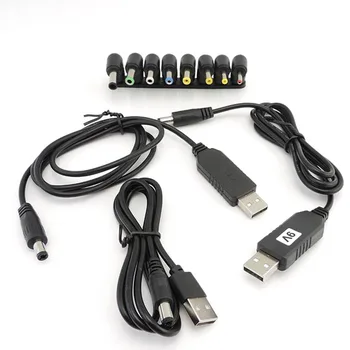  5V la 9V 8.4 V 12V 12.6 V USB boost Cablu de alimentare DC conector 8pini de sex masculin 3.5 mm 4.0x1.7mm jack Pas Modulul Convertor Adaptor