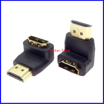  Compatibil HDMI 90 de grade Unghi drept adaptor HDMI de sex masculin și de sex feminin HDMI cot conector