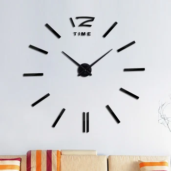 Design de moda Diy acril oglinda mare de perete ceas cu cuarț încă de viață ceasuri living modern decor acasă autocolante