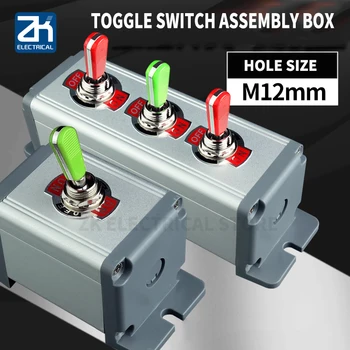  12mm butonul comutare treapta 3 si treapta a 2-plus aliaj de aluminiu de montare cutie toggle switch comutator basculant 250v15a