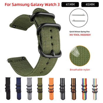  Țesături Respirabil Nailon Curea pentru Samsung Galaxy Watch 5 4 Pro 3 Band pentru Amazfit 18mm 24mm 20mm 22mm Material Ceas Clasic Band