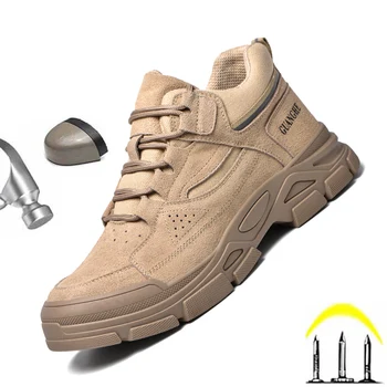  2022 Lucru Nou Pantofi pentru Bărbați Platforma Glezna Cizme Barbati Siguranță Pantofi de Moda de Calitate Martin Cizme în aer liber Papuceii Zapatos De Hombre