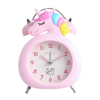  Unicorn Ceas Deșteptător Dormitor cu Mini Mică Amânare Ceas Mut Leneș Ceas Electronic Lumina de Noapte Ceasuri de birou, Cadouri pentru Copii