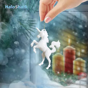  4buc Boutique Artificiale Unicorn Decorare Pom de Crăciun Model de Desene animate Anime Caractere Tort Decor Acasă Navidad Cadou Papusa