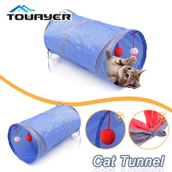  Cat Tunel Toy Play Tuburi 2 Gauri Pliabil Mototoli Amuzant Pisoi Animale De Companie Jucarii Catelus Dihori Iepure Câine Canal Interactiv Tuburi