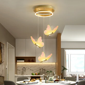  Nordic Fluture Pandantiv Lumini cu LED-uri Moderne Candelabru Agățat Lămpi pentru Camera de zi Dormitor Lampi interior Candelabru