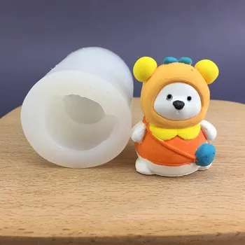  Ursul 3D Silicon Mucegai Lumânare Parfumată a Face Mucegai Cristal Epoxidice Sapun Matrite Ziua Îndrăgostiților Artizanat Cadouri DIY Decorare Tort Instrument