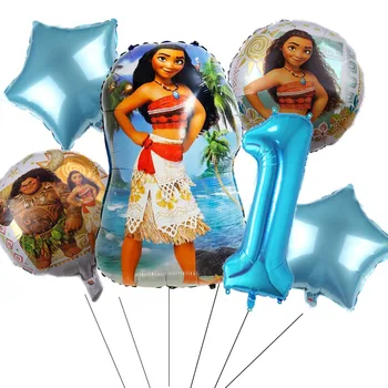  Disney Princess Moana Balon Folie Happy Birthday Provizii Pentru Petrecere Copil De Dus Decor Maui Ballon Arc Decor Acasă Fata Cadou
