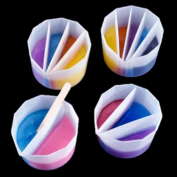  Se toarnă Split, Cupe de Silicon Epoxidice Amestecarea Cupa Pentru Vopsea Turnarea Cupe DIY Vopsea pe bază de Acril Rășină Mucegai Art Split Cupe de Luare de Bijuterii Instrument