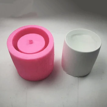  Runda Ghiveci de a Face Mucegai DIY Silicon Moale Vaza Sfeșnic Ambarcațiuni Matriță Ceramică de Beton Silicon Oală Mucegai