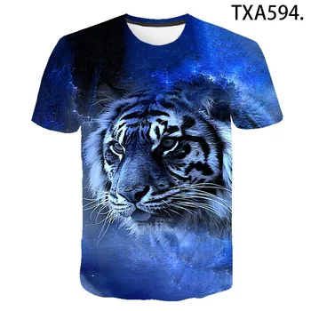  Noua Moda cu mânecă Scurtă Tigru Animal Seria 3d Imprimate T-shirt Pentru Bărbați, Femei, Copii, Casual, de Strada Sport Respirabil Topuri