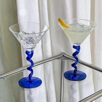  200ml Nordic Creative Spirală Pahare de Cocktail Martini Cupa Cupa Margarita Triunghi Cupa de Sticla Club de Noapte, Bar de Partid Drinkware