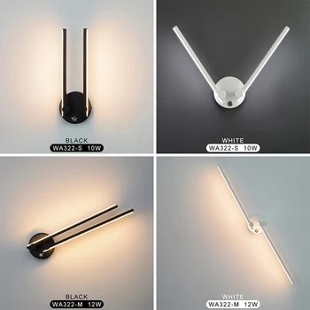  LED-uri Moderne, Lămpi de Perete Simplu de Lumină Oglindă Acrilică de Interior Lumina de Perete Dormitor Noptieră Living Fundal Decor Lampă de Perete