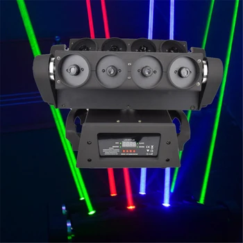  8 ochi de Păianjen de Lumină RGB, Laser Spider Lumini Profesionale în Mișcare Cap cu Laser Fascicul de Lumină DMX512 Control DJ Disco Etapa de Iluminat