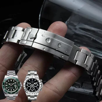  20 21MM Ceas Brățară Pentru ceas Rolex SUBMARINER DAYTONA Oțel Inoxidabil Masiv Arc Edge Ceas Barbati Curea de Ceas Înlocuiți Ceas Brățară