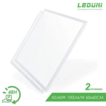  Square LED Panel 60*60 Pack 2 Buc 42W/60W 4200LM/6000LM Culoare alb 4500K/6000K IP40 OPAL aluminiu 596*596*35Hmm