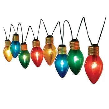  HMTX 8' Jumbo C7 Lumini de Crăciun, Multicolor, 8 Conta, Grădină, Terasă Curte Peisaj Lampa de Partid Decor de Vacanta Valentine