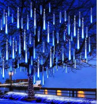  8 Tub 30/50cm Ploaie de Meteoriți Solar Power LED Lumini Șir Decorare Pom de Crăciun în aer liber Ghirlanda Zână Grădină de Vacanță de Iluminat
