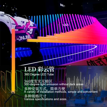  1Meter de 360 de grade, led tub lumina 24V UCS1903 60led 10Pixel lumini de scena echipamente Nightclu DJ Petrecere disco Led Pixel tub de lumină