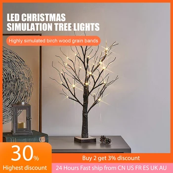  Mesteacan Luminat Pom de Lampa cu 24 LED-uri Alb Cald Masă de Lumină Artificiale Ramuri de Copac Decoratiuni pentru Petrecere Acasă Festival