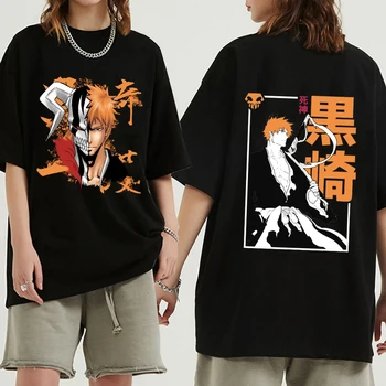  Anime T-Shirt Înălbitor Kurosaki Moda Harajuku Hip-Hop Bărbat Femeie Mâneci Scurte Topuri