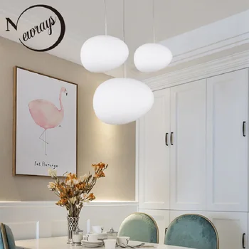  Pebble pandantiv lumini Nordice design camera de zi sala de mese personalitate pandantiv de sticlă lămpi mall dormitor cafe iluminat