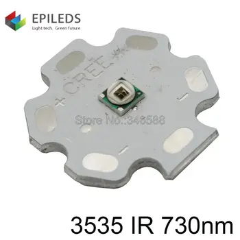  5pcs 3W 3535 Epileds Infraroșu IR 730NM Mare Powe LED Emițător de Lumină cu Diode pe 8mm / 12mm /14mm / 16mm / 20mm Stele PCB