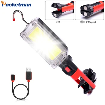  Lumina de lucru Ultra Luminos LED COB lanterna Magnetica 5 moduri USB Reîncărcabilă lanterna lampa lanternas impermeabil Camping Reparații Auto
