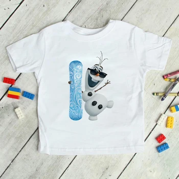  Olaf de Schi tricou Top Congelate II T Shirt pentru Copii Tricou Vrac Alb Maneca Scurta Fete Noi Copii Generație Harajuku Tee