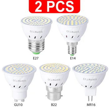  GU10 LED Lampă E27 E14 Bec cu Reflector 48 60 80leds lampara 220V GU 10 bombillas led MR16 gu5.3 Lampada de lumină la fața Locului B22 5W 7W 9W