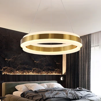  Led-Uri Moderne Candelabru Pentru Living De Lux, Decor Acasă Lampă De Agățat Rotund Acrilice Corp De Iluminat Creative Dormitor Luciu