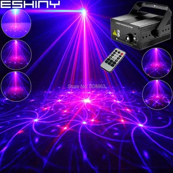  ESHINY 3 Lentile RB Laser 48 De Modele de Proiector Etapa Lumina LED Albastru Petrecere Bar DJ Dance Disco Xmas Party spectacol Profesionist T96N8